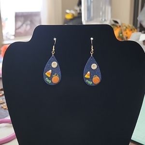 Halloween clay polymer earrings 🎃